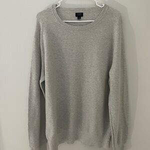 Classic J. Crew Light Gray Men's Sweater 100% Cotton
